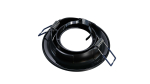 Ceiling lighting point fitting LUCA cast round adjustable matt black